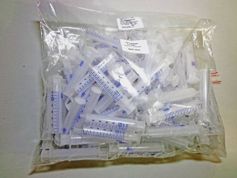 Fisherbrand Plastic PP non Sterile Disposable Syringes, Luer Slip, 12931031, 80 pcs.